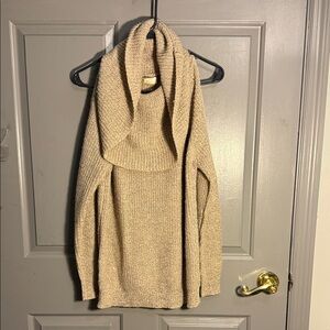 Elegant Beige Women's Turtleneck Sweater